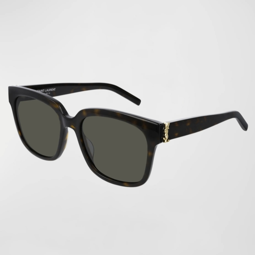 SAINT LAURENT Women's Havana Brown Square Sunglasses